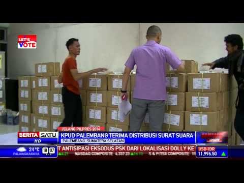 296 Kotak Surat Suara Pilpres Tiba di Palembang