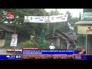 Pemasangan Alat Peraga Kampanye di Magelang Salahi Aturan