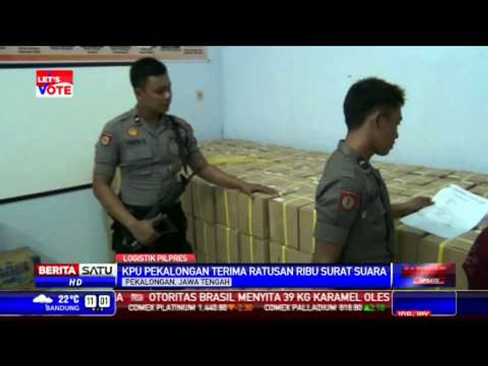 KPU Pekalongan Terima Ratusan Ribu Surat Suara Pilpres