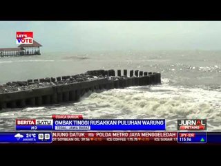 Puluhan Warung Rusak Diterjang Ombak