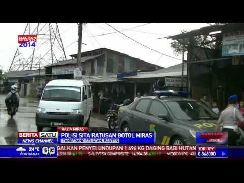 Polisi Sita Ratusan Botol Miras di Pamulang