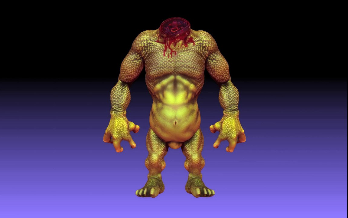 Headless Goblin 3D ZBrush Model 2009