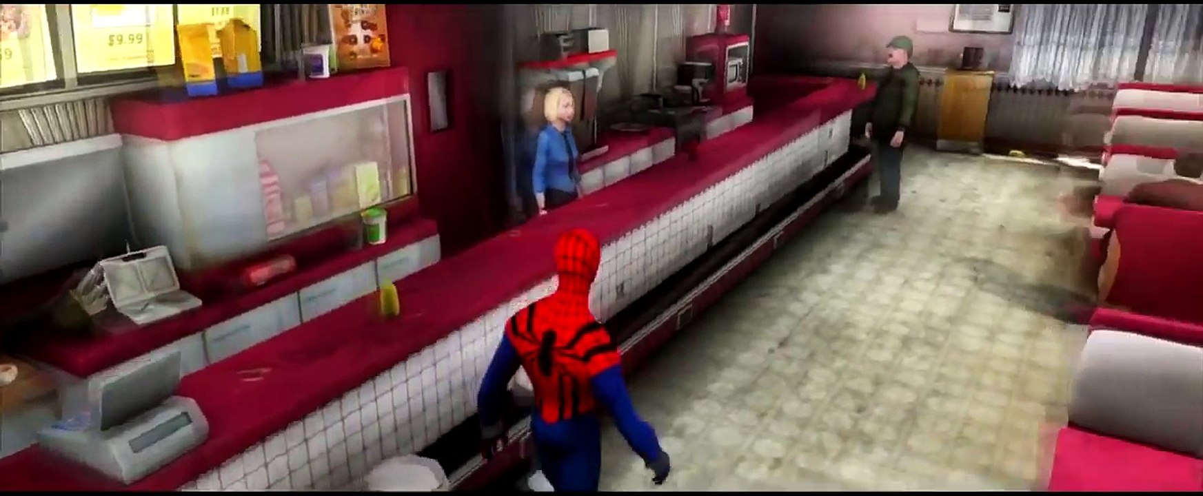 Spiderman and McQueen, car Racing