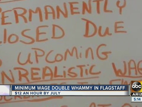 Minimum wage causing issues for businesses in Flagstaff
