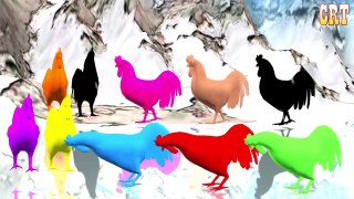Hen Colourful Colour Song    Learning Nursery Rhymes For Cartoon Kids Rhymes Compilation