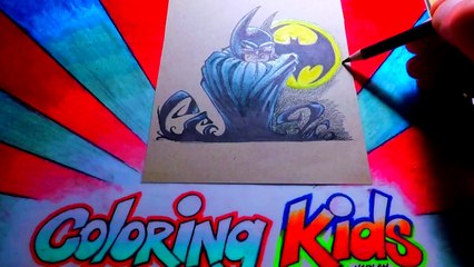 How To Color Batman Coloring Pages for Kids Learn with DC Comics PART# 2