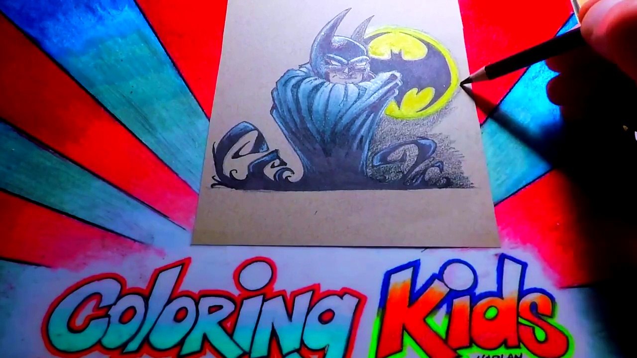 How To Color Batman Coloring Pages for Kids Learn with DC Comics PART# 2