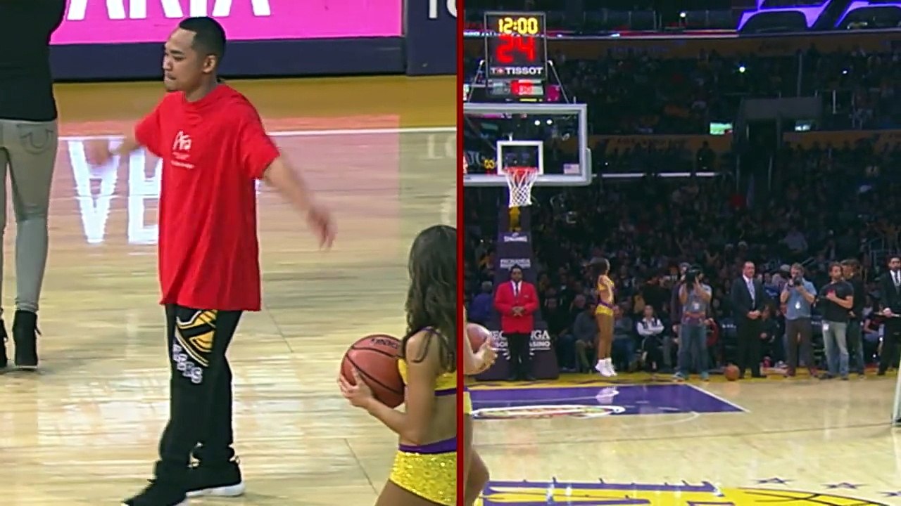 Lakers Fan Hits Halfcourt Shot for $95,000! _ 01.03.17-XYL5gkvLVeE