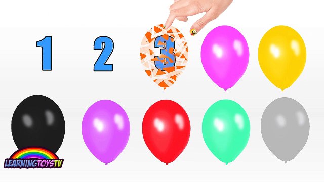 LEARN NUMBERS 1-10 FOR KIDS CHILDREN TODDLERS NUMBERS COUNTING TO 10 WITH BALLOONS ANIMATION