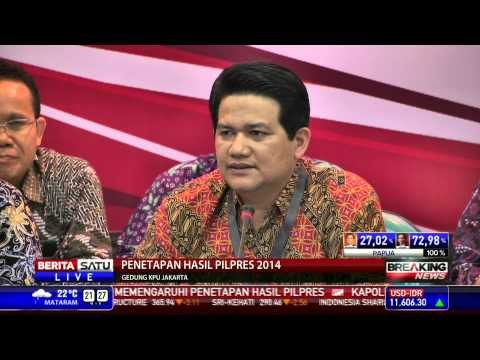 KPU Tetapkan Jokowi-JK Pemenang Pilpres 2014