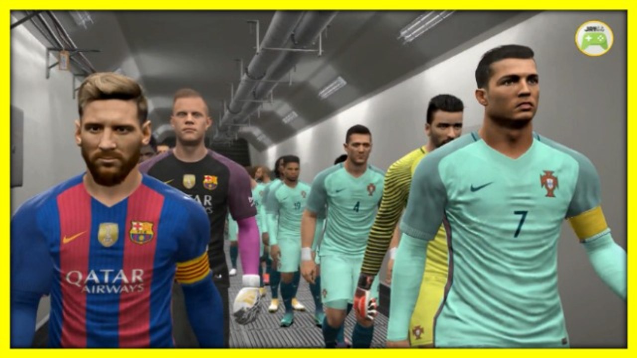 PORTUGAL VS BARCELONA Full Match PES 2017 Gameplay PC