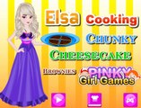 Elsa Cooking Chunky Cheesecake Brownies - Disney princess Frozen - Best Baby Games For Girls