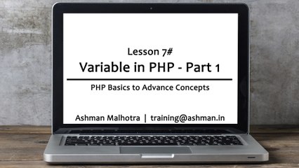007 Variables in PHP - Part 1