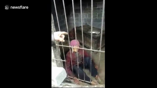 Woman, 92, allegedly locked in cage by son and daughter-in-law for years