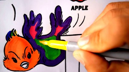 ALPHABET SONG - Learning Alphabet How to color A to M Letters Fun for kids while learning