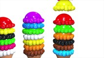 Learning Colors and Numbers with Ice Cream 3D Balls for Kids Children and Toddlers
