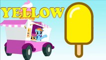 Learn Colors With Ice Cream Coloring Pages: Double POPSICLE and My Little Pony ICE CREAM Truck