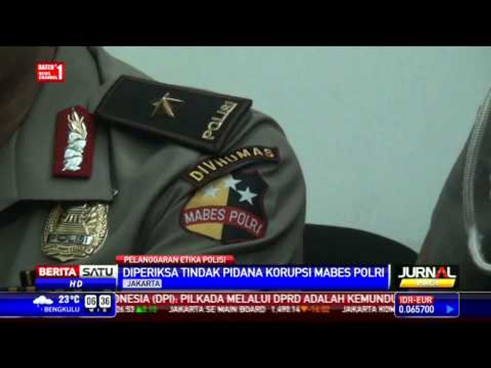 Dua Anggota Polisi Terlibat Korupsi Diperiksa di Mabes Polri