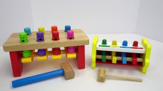 Best Kid Learning Video- Learn Colors & Counting with Pounding Peg Toys!