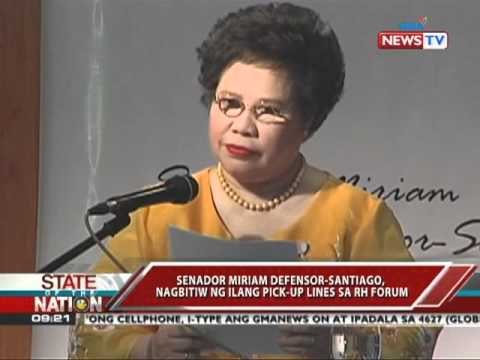 SONA: Mga patok na hirit ni Sen. Miriam Defensor-Santiago sa RH forum