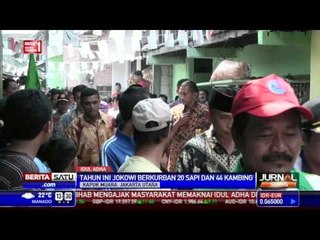 Jokowi Serahkan Sendiri Hewan Kurban ke Warga