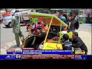 Siswa SMK di Indramayu Ciptakan Becak Bertenaga Surya