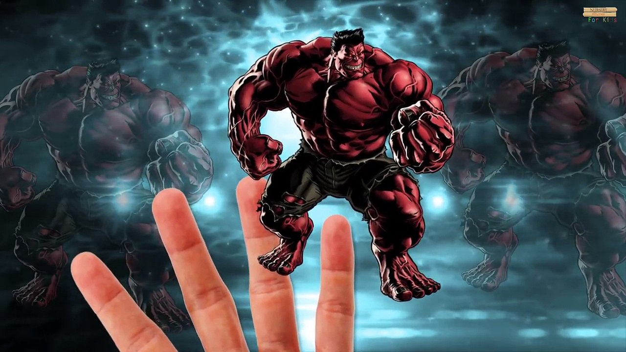 Red Hulk Cartoon Finger Family Song | Hulk Daddy Finger Family | Nursery Rhymes | Hulk Finger Family
