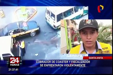 Santa Anita: cobrador de cúster se pelea violentamente con inspector