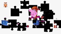 Funny puzzle with Peppa Pig Fozen Family Finger || rompecabezas divertido con Peppa Elsa Pig dedo