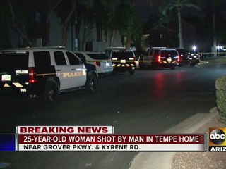 Woman hospitalized after being shot by man in Tempe