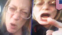 Road rage USA: Crazed white lady hounds and abuses Mexican family on Facebook Live - TomoNews