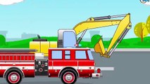 Lehrreicher Zeichentrickfilm Feuerwehrauto Kleinen Autos für Kinder