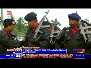 2 Jenazah Brimob Tiba di Bandara Timika