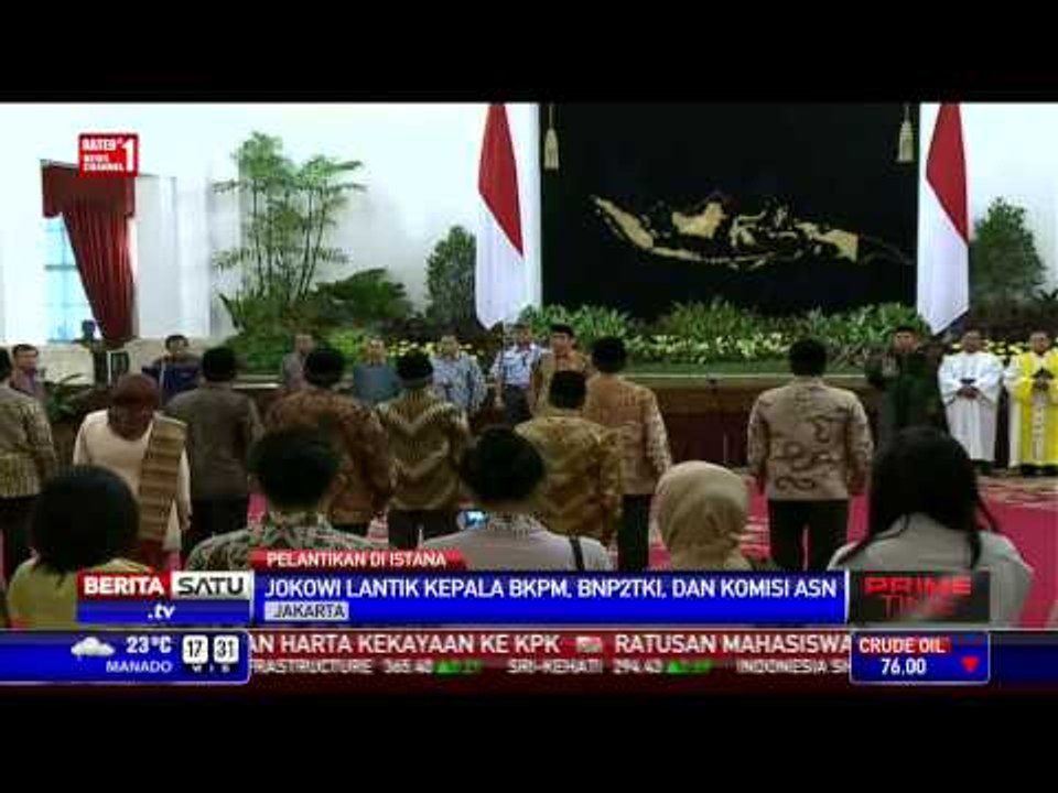 Jokowi Lantik Kepala BKPM, BNP2TKI, dan Komisi ASN