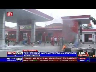 Sebuah SPBU Terbakar Akibat Kecerobohan Konsumen