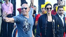 Deepika Padukone With Vin Diesel At Mumbai Airport