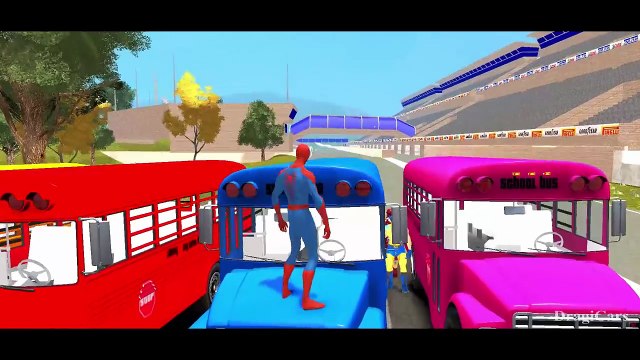 Wheels On The Bus Go Round And Round with Spiderman | Nursery Rhymes For Children | Kids Songs