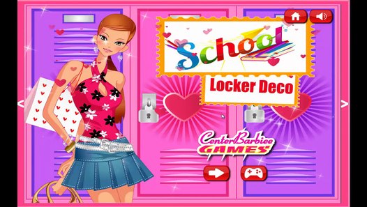 Barbie School Locker - Cartoon Video Game For Girls 