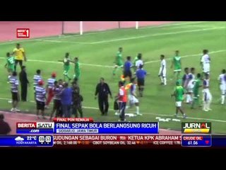 Final Sepakbola PON Remaja Ricuh
