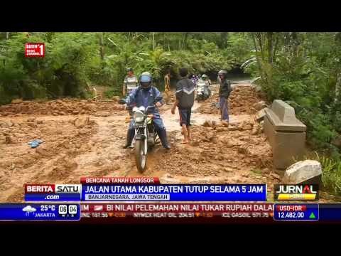 Jalan Utama di Banjarnegara Terputus Akibat Longsor
