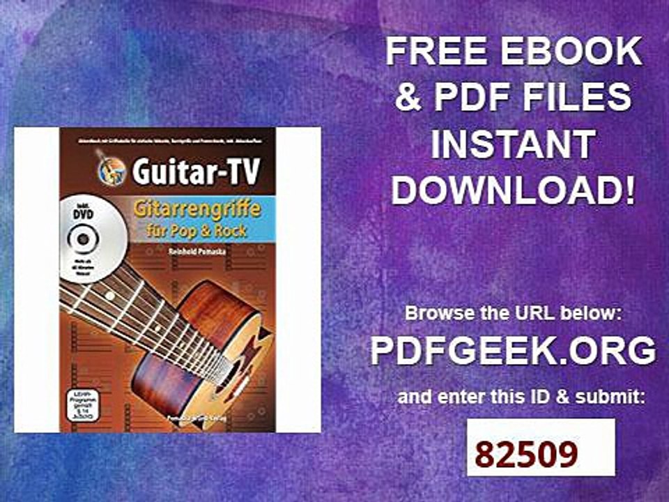 Guitar-TV Gitarrengriffe für Pop und Rock mit DVD Akkordbuch mit Grifftabelle für einfache Akkorde, Barrégriffe...