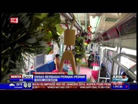 Gerbong KA Natal di Stasiun Bogor