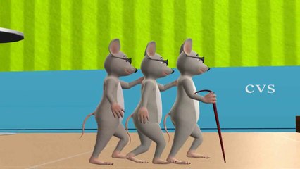 Three Blind Mice - 3D Animation English Nursery Rhyme Song for children with lyrics