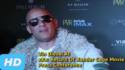 Vin Diesel At xXx: Return Of Xander Cage Movie Press Conference