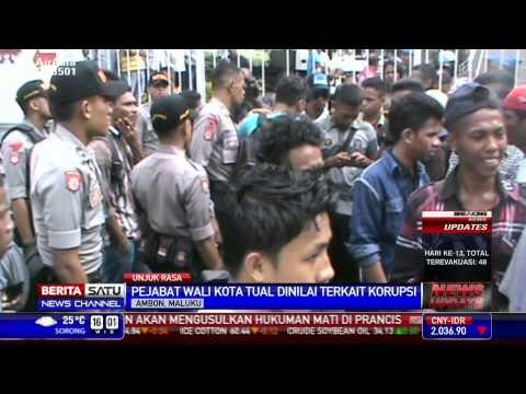 Puluhan Mahasiswa Tual Berdemo di Kantor Gubernur Maluku