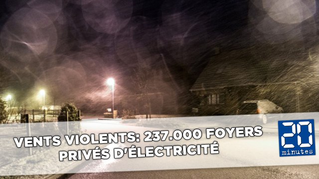 Vents violents: 237.000 foyers privés d'électricité