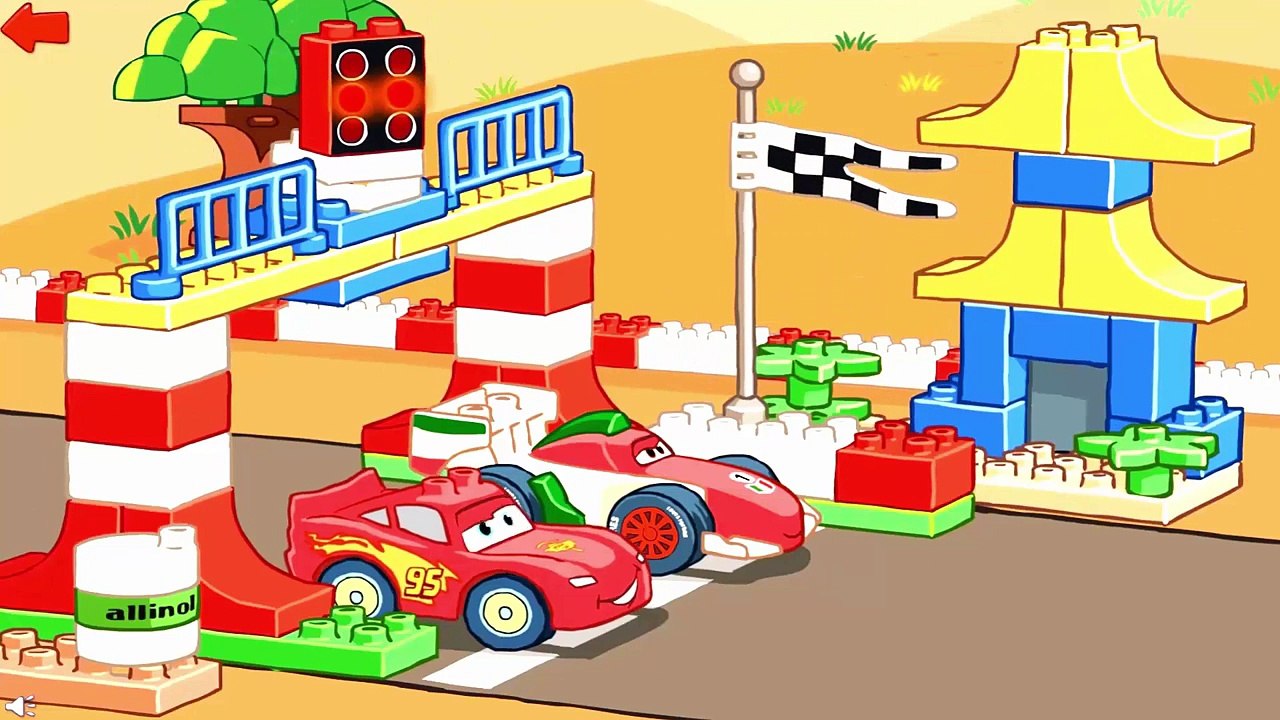 Learn Colors Cartoon Lego Disney Cars Games   Lightning McQueen VS Francesco Bernoulli Final Race!