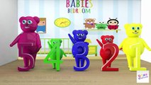 Learn Colors for Children with Mega Gummy Bear 3D - Learning Colors Collection Finger Family