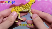 KIDS TOYS GA - Wild Animals 3D Puzzles Learn to Spell Hippo Cheetah Zebra Giraffe Educational Toys