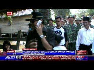 Gubernur Sumut Janji Bangun Tanggul di Sungai Batang Serangan